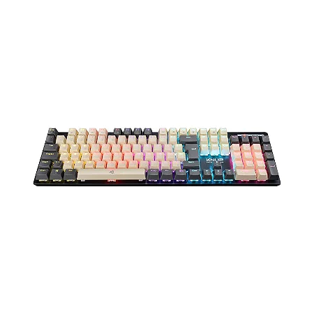 Teclado Gamer Knup Madset TE143, Switch Red, Rainbow, Off-white