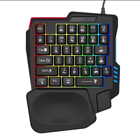 Teclado Gamer Lehmox Single Hand LEY-2117
