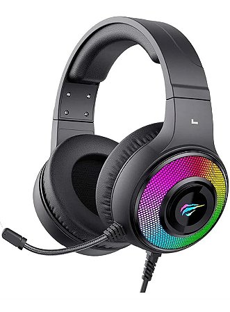 Headset Gamer HAVIT H2042D, RGB, Preto