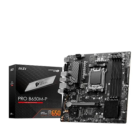 Placa Mãe MSI Pro B650M-P, AMD AM5, mATX, DDR5