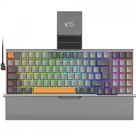 Teclado Gamer Mecânico Redragon Olaf Full Metal, RGB, Switch Brown dust-proof
