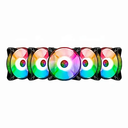 Kit Cooler TGT Humber, 5 fans, Com Controladora, ARGB, 120mm, Preto