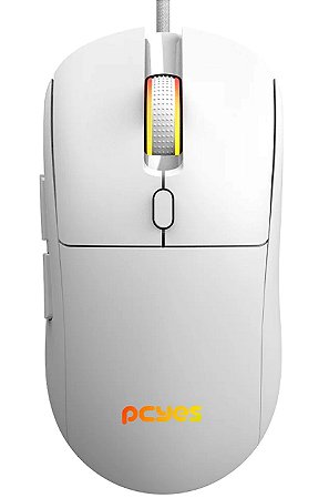 Mouse Gamer PCYes Basaran White Ghost, 6 Botões, 12400DPI