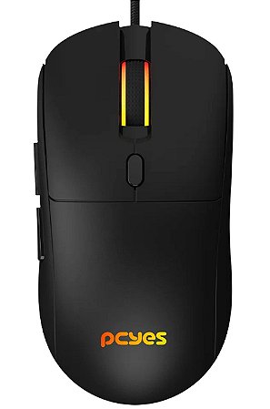Mouse Gamer PCYes Basaran Black Vulcan, 6 Botões, 12400DPI