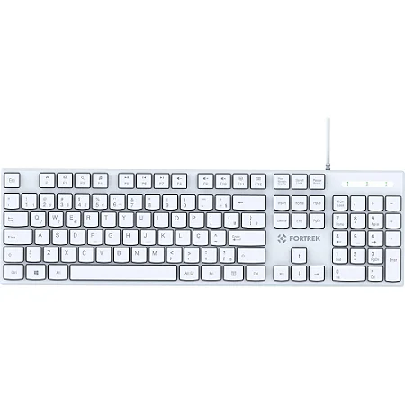 Teclado Fortrek K15, Branco, ABNT2