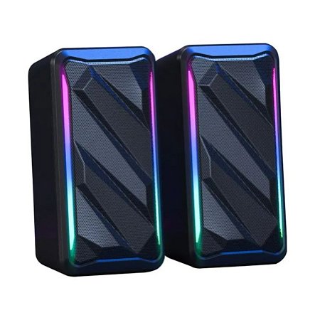Caixa de Som Gamer Knup Hórus RO849, LED RGB, 10W RMS