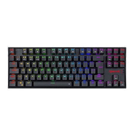 Teclado Gamer Mecânico Redragon Kumara Elite Wireless, Bluetooth, Bateria Recarregável, Rainbow, Switch Brown