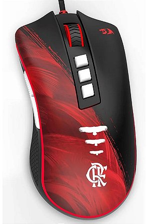 Mouse Gamer Redragon Flamengo Attack, RGB, 12400DPI