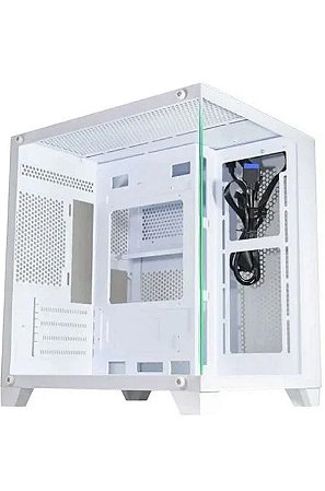 Gabinete Gamer Kmex White III CG-W305, Mid-Tower, Lateral De Vidro, Branco