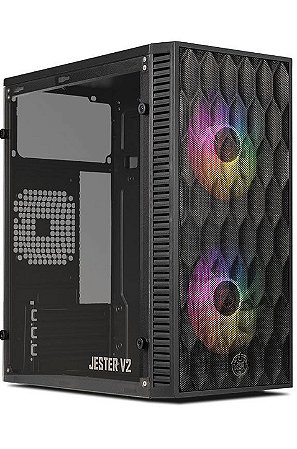 Gabinete Gamer Jester V2 C/ 2 Fans, RGB, Mini-Tower, Lateral Acrilico