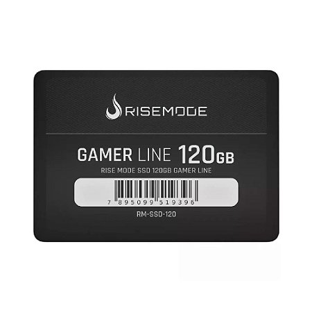 SSD Risemode Gamer Line 120GB, SATA III, Leitura 530MB/s, Gravação 520MB/s