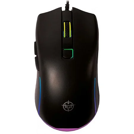 Mouse Gamer TGT GM50, Preto, Rainbow, 3600DPI