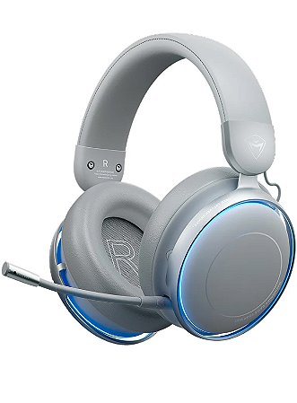 Headset Gamer Machenike GX60, Wireless/Bluetooth (S/fio), Surround 7.1, Drivers 53mm, ANC, LED, Cinza