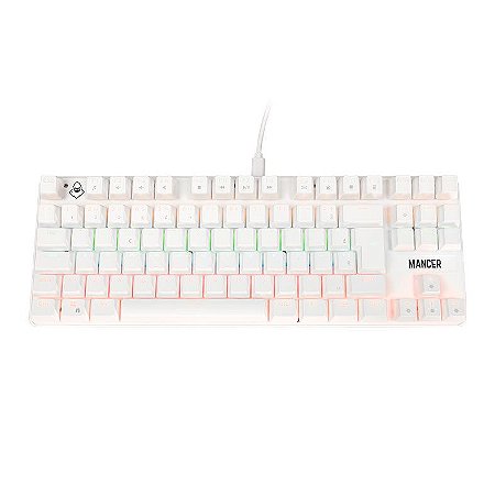 Teclado Gamer Mecânico Shade MK3, TKL, RWB, Switch Red, Branco