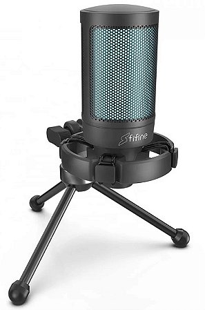 Microfone Fifine SFM2, RGB, USB, Preto