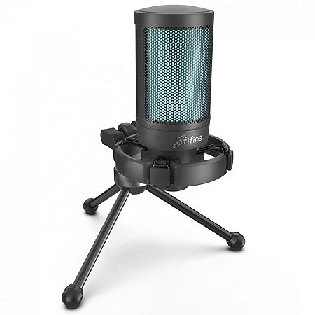 Microfone Fifine SFM2, RGB, USB, Preto