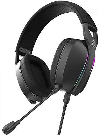 Headset Gamer PCYes Nowy Black Vulcan, USB, Preto