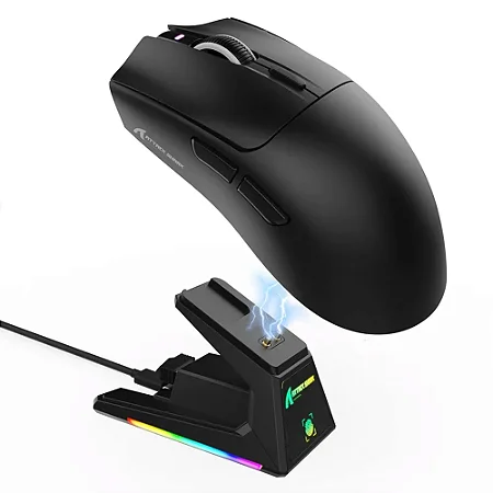 Mouse Gamer Attack Shark X1 Wireless/Bluetooth, Preto, 40000DPI
