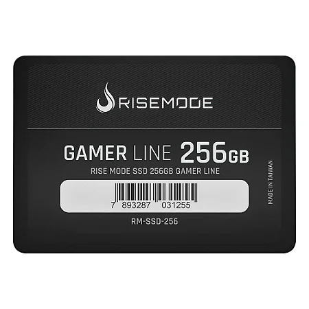 SSD Risemode Gamer Line 256GB, SATA, Leitura 530MB/s, Gravação 520MB/s