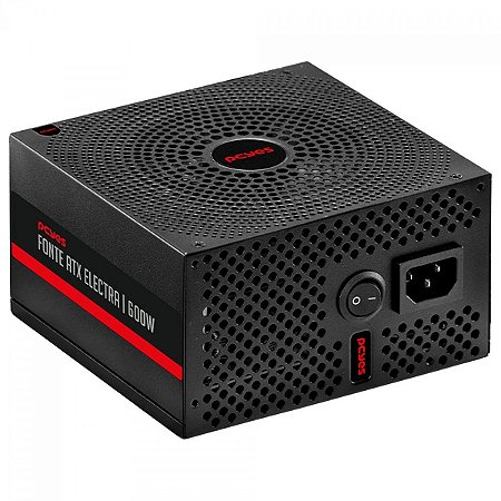 Fonte PCYes Alectra ATX 600W, PFC Ativo