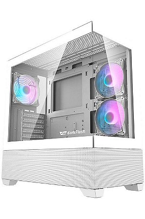 Gabinete Gamer Aigo Darkflash DS900 Air, C/ 3 Fans, Mid-Tower, Lateral de Vidro, Branco