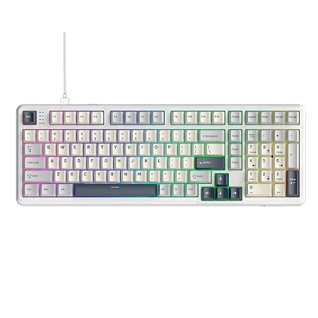 Teclado Gamer Magnético Attack Shark X98 HE, Rapid Trigger, 8000Hz, 0.01ms, Backlit RGB, Starlight White