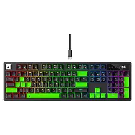 Teclado Gamer Mecânico Rise Mode GM2, RGB, Switch Outemu Blue ABNT2, Preto