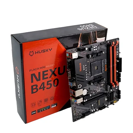 Placa Mãe Husky Nexus B450, AMD AM4, mATX, DDR4