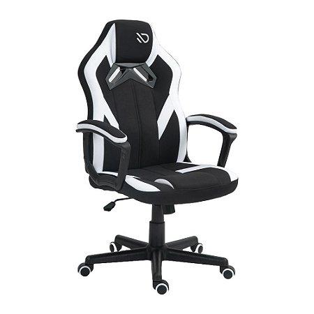 Cadeira Gamer Duex Spectrum DX9025BKW, Tecido, Preto/Branco