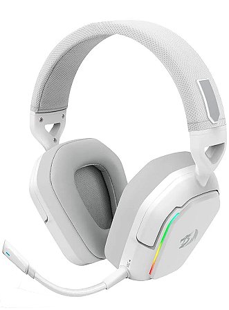 Headset Gamer Wireless Redragon Mira 3-Mode, RGB, Branco