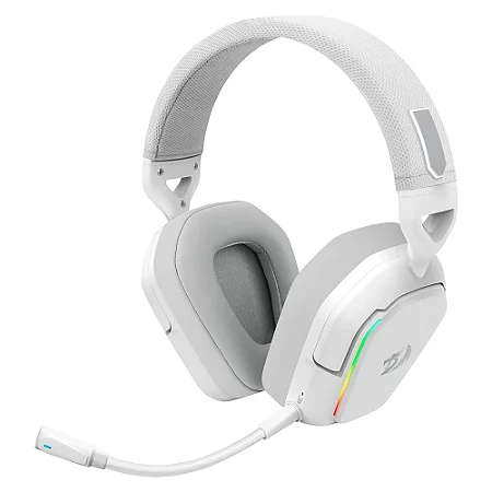 Headset Gamer Wireless Redragon Mira 3-Mode, RGB, Branco
