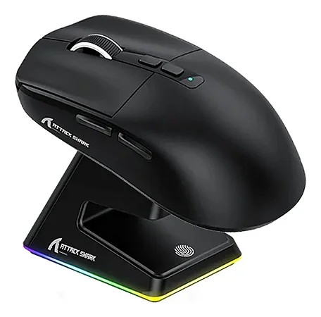 Mouse Gamer Attack Shark X6 Wireless/Bluetooth, Preto, 26000DPI