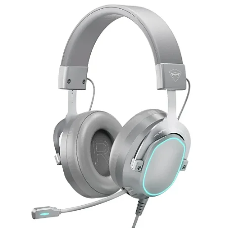Headset Gamer Machenike GX30, USB, Surround 7.1, Drivers 50mm + 13mm, LED, Cinza