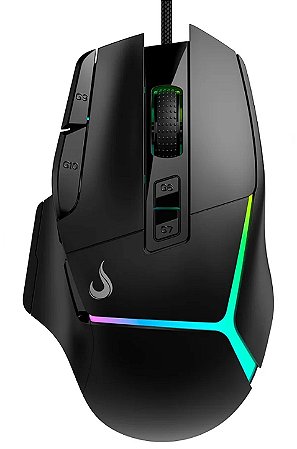 Mouse Gamer Risemode Laser Pro, RGB, Preto, 16000DPI