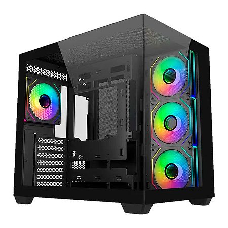 Gabinete Cooler Master Elite 681, C/ 4 Fans ARGB, Mid-Tower, Lateral de Vidro, E681-KHNN-S00