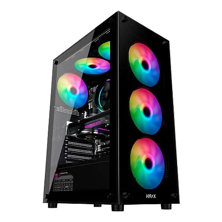 Gabinete Hyrax HGB210, Mini-Tower, Lateral Vidro, Preto