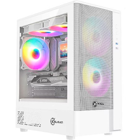 Gabinete Kalkan Avalon Pro V2, Lateral Vidro Temperado, Branco