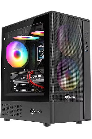 Gabinete Kalkan Avalon Pro V2, Lateral Vidro Temperado, Preto