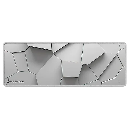 Mousepad Gamer Rise 3D 90 x 40cm, MP151A, Branca
