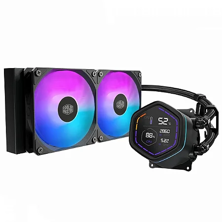Water Cooler Cooler Master Core Nex Digital, aRGB, 240mm, Preto
