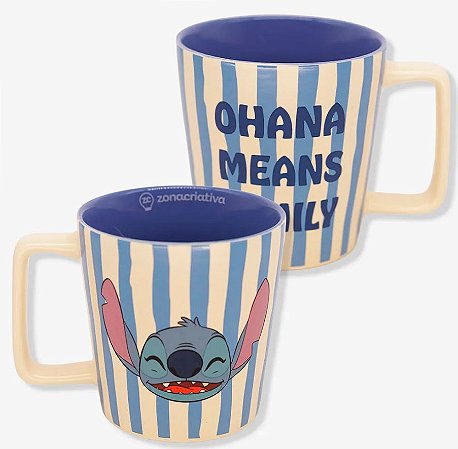 Caneca Buck Stitch Listrado - Disney - Zonacriativa