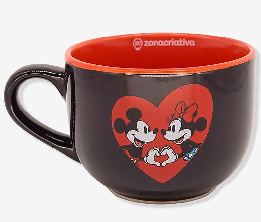 Caneca Bobby Mickey e Minnie Namorados - Disney - Zonacriativa