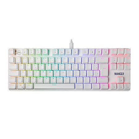 Teclado Gamer Mecânico Shade MK3, TKL, RGB, Switch Red, Branco