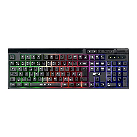 Teclado Gamer Marvo Soldat S40, Rainbow, Preto
