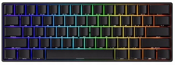 Teclado Gamer Magnético Akko Monsgeek Fun60 Pro Wireless/Bluetooth Sw. Glare Magnetic, RGB, Preto