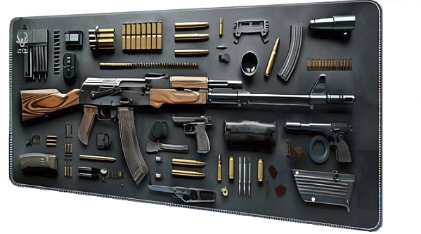 Mousepad Gamer AK47 MP36, 70 X 35 cm