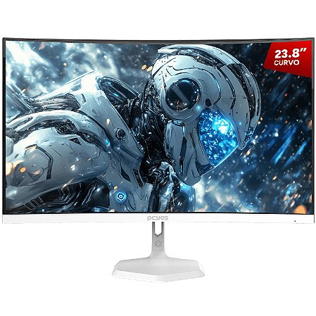 Monitor Gamer PCYes O-Creed 023C, 23.8", Curvo, 180hz, 1ms, Full Hd, VA, Branco