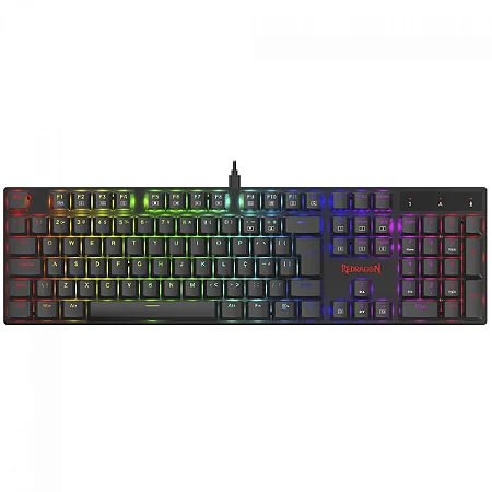 Teclado Gamer Mecânico Redragon Apas RGB, Low Profile Switch Brown, ABNT2