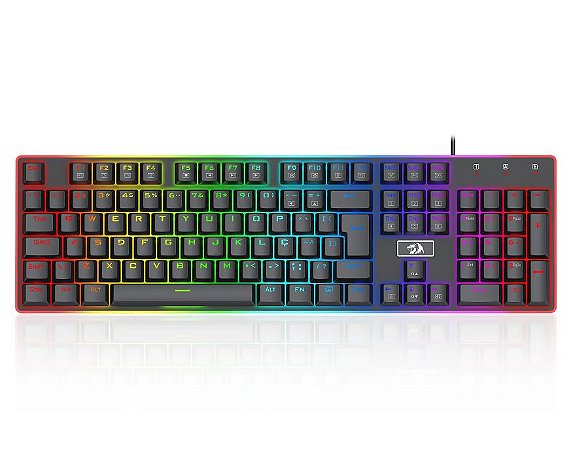 Teclado Gamer Mecânico Redragon Ratri RGB, Switch Brown, ABNT2