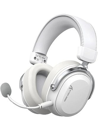 Headset Gamer Attack Shark L30 Pro, Wireless/Bluetooth (S/fio), Som Surround, Branco